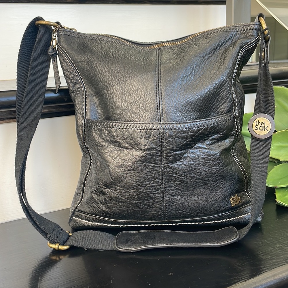 The Sak, genuine, leather, Crossbody shoulder, Handbag purse, like new